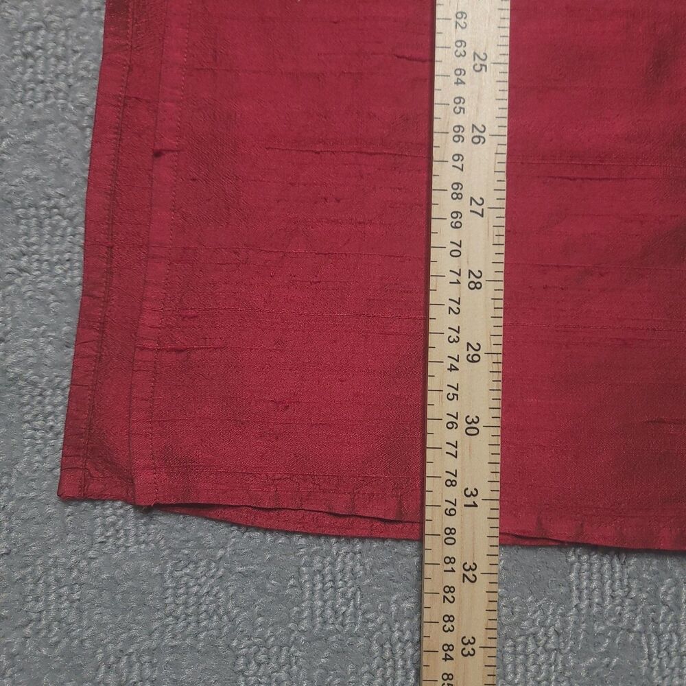 Eileen Fisher Womens S Tunic Silk Textured Button Up Long Sleeve Red Relaxed Top - Picture 7 of 8